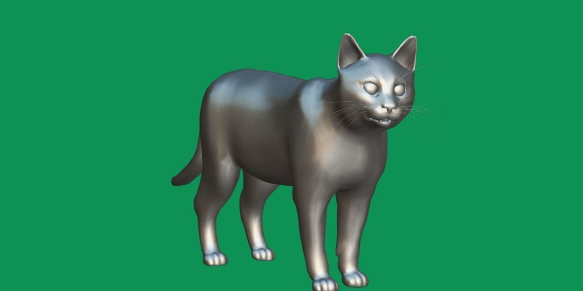 Toyger Cat Low-poly 3D model_9