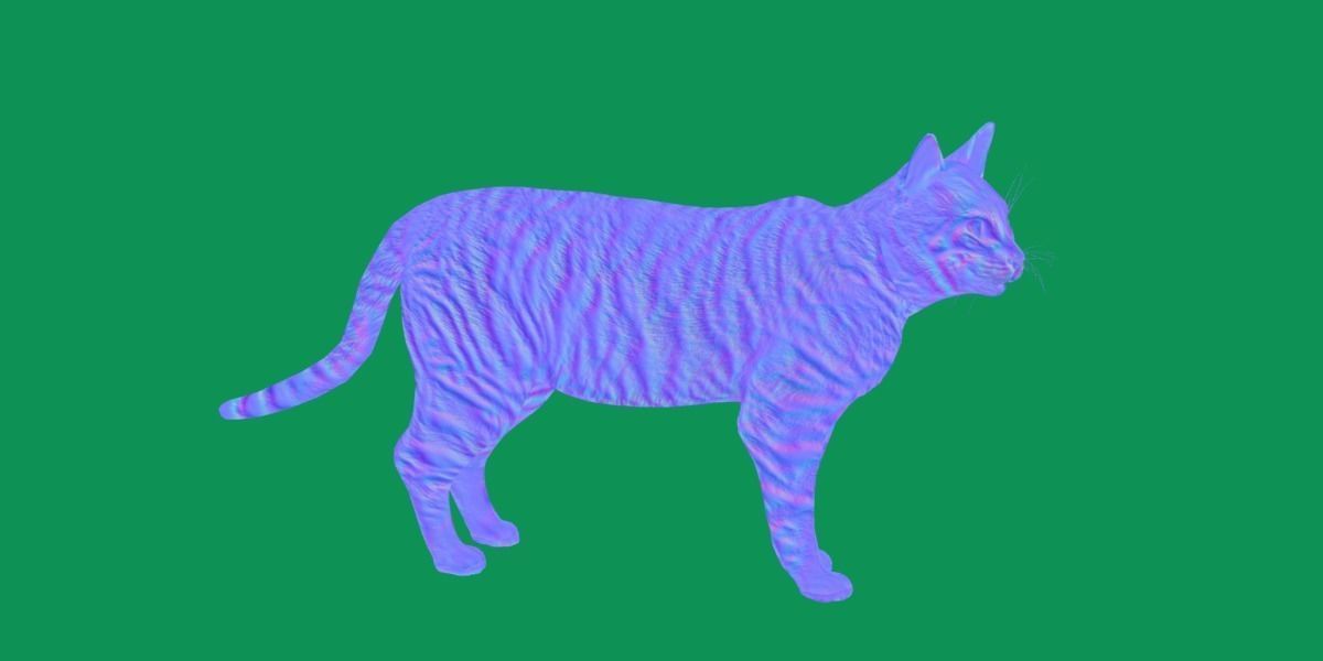 Toyger Cat Low-poly 3D model_6