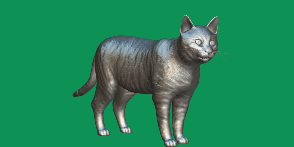 Toyger Cat Low-poly 3D model_10