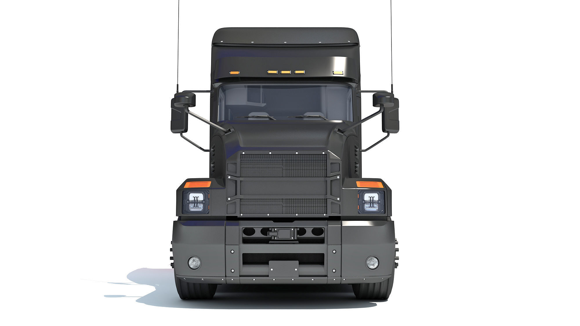 Car Hauler Trailer Semi Truck  3D model_10