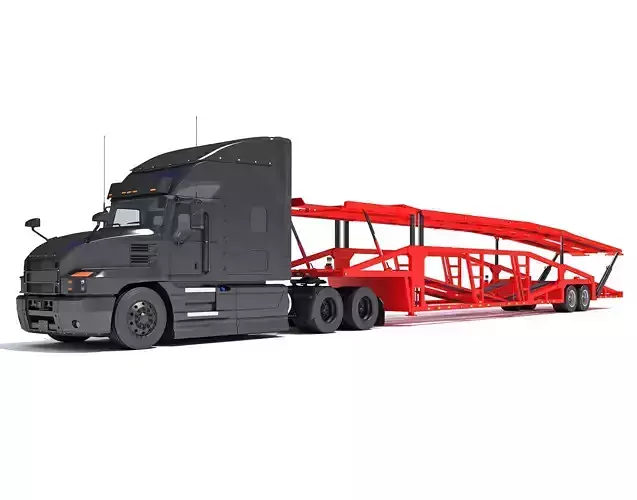 Car Hauler Trailer Semi Truck  3D model