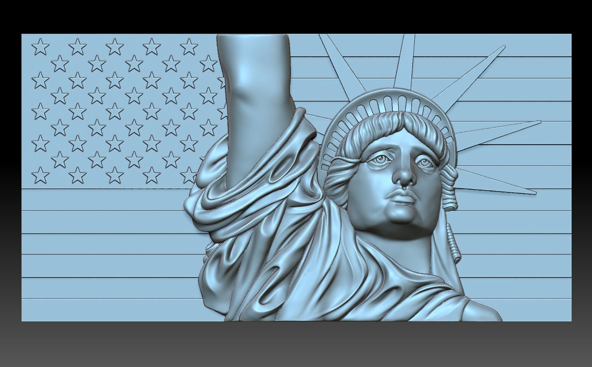 Statue of liberty 3D print model_1