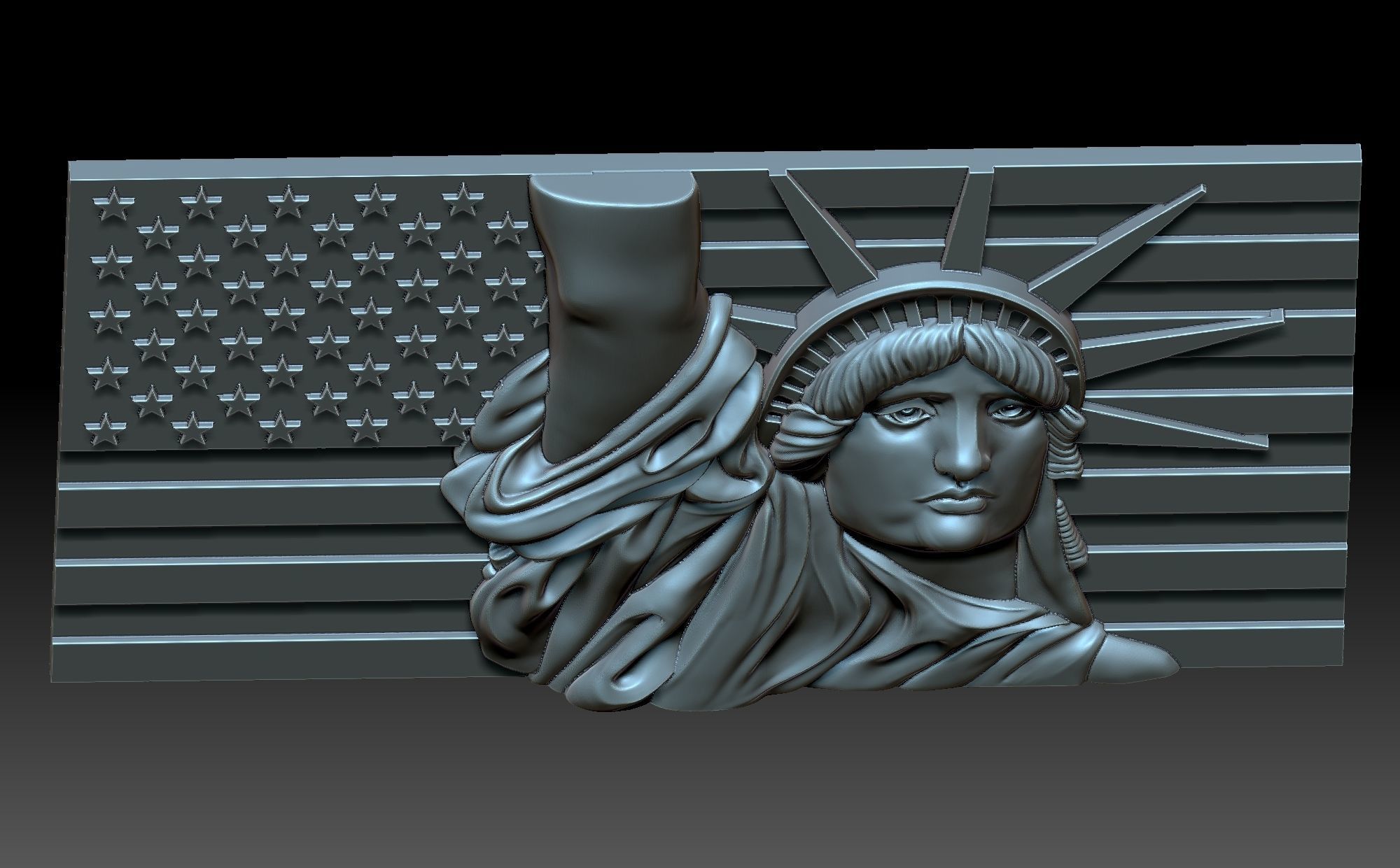Statue of liberty 3D print model_8