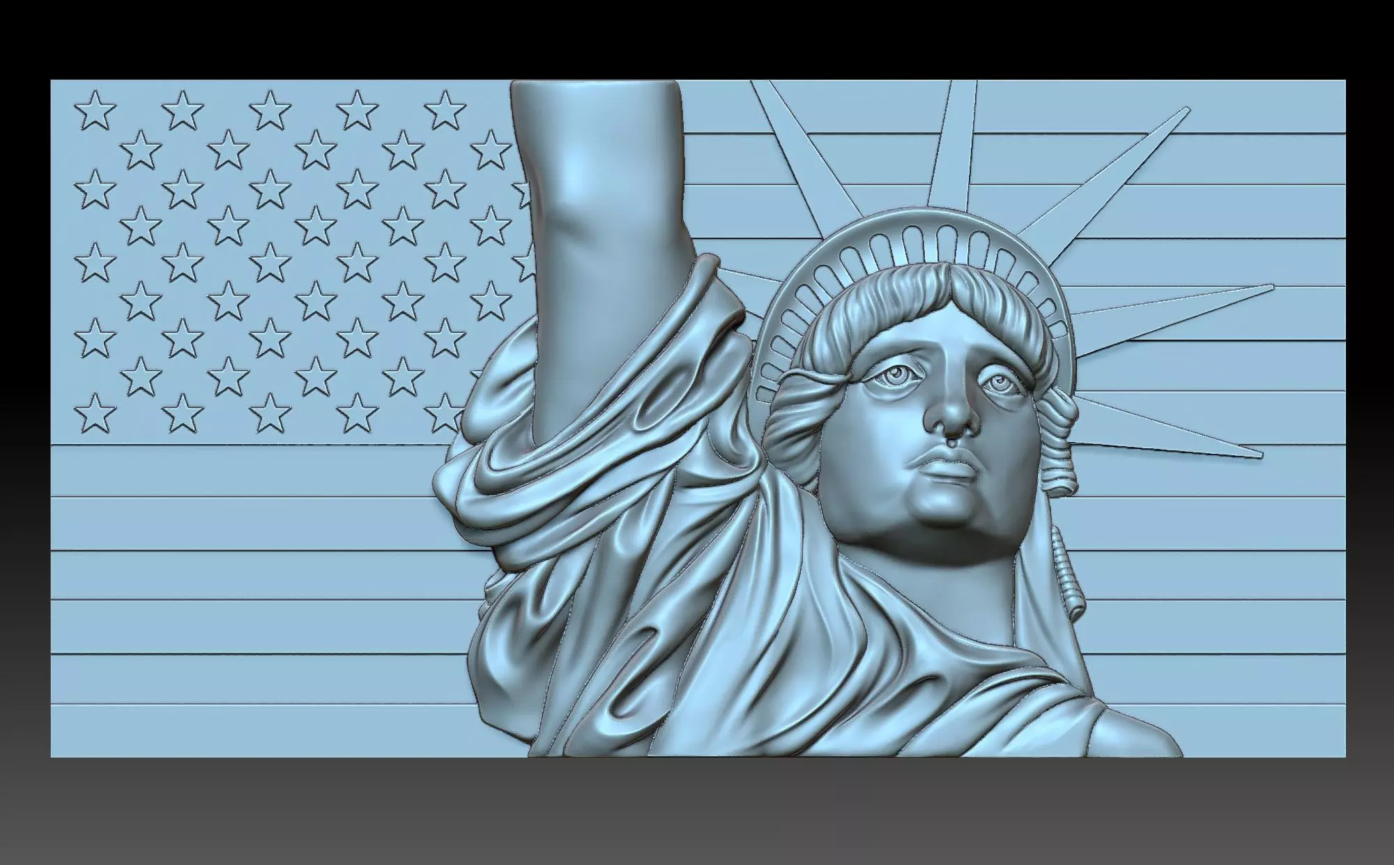 Statue of liberty 3D print model_0