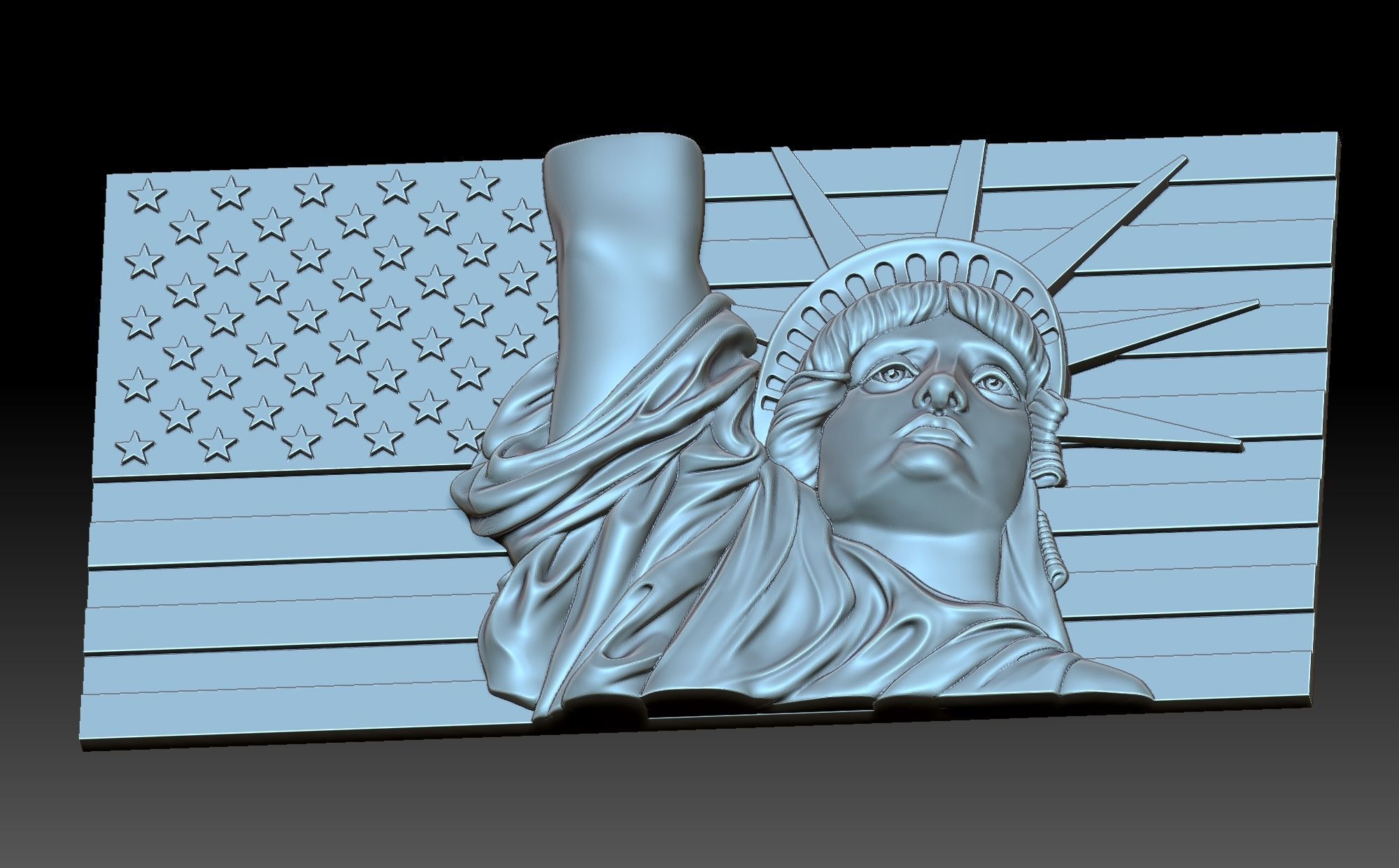 Statue of liberty 3D print model_7