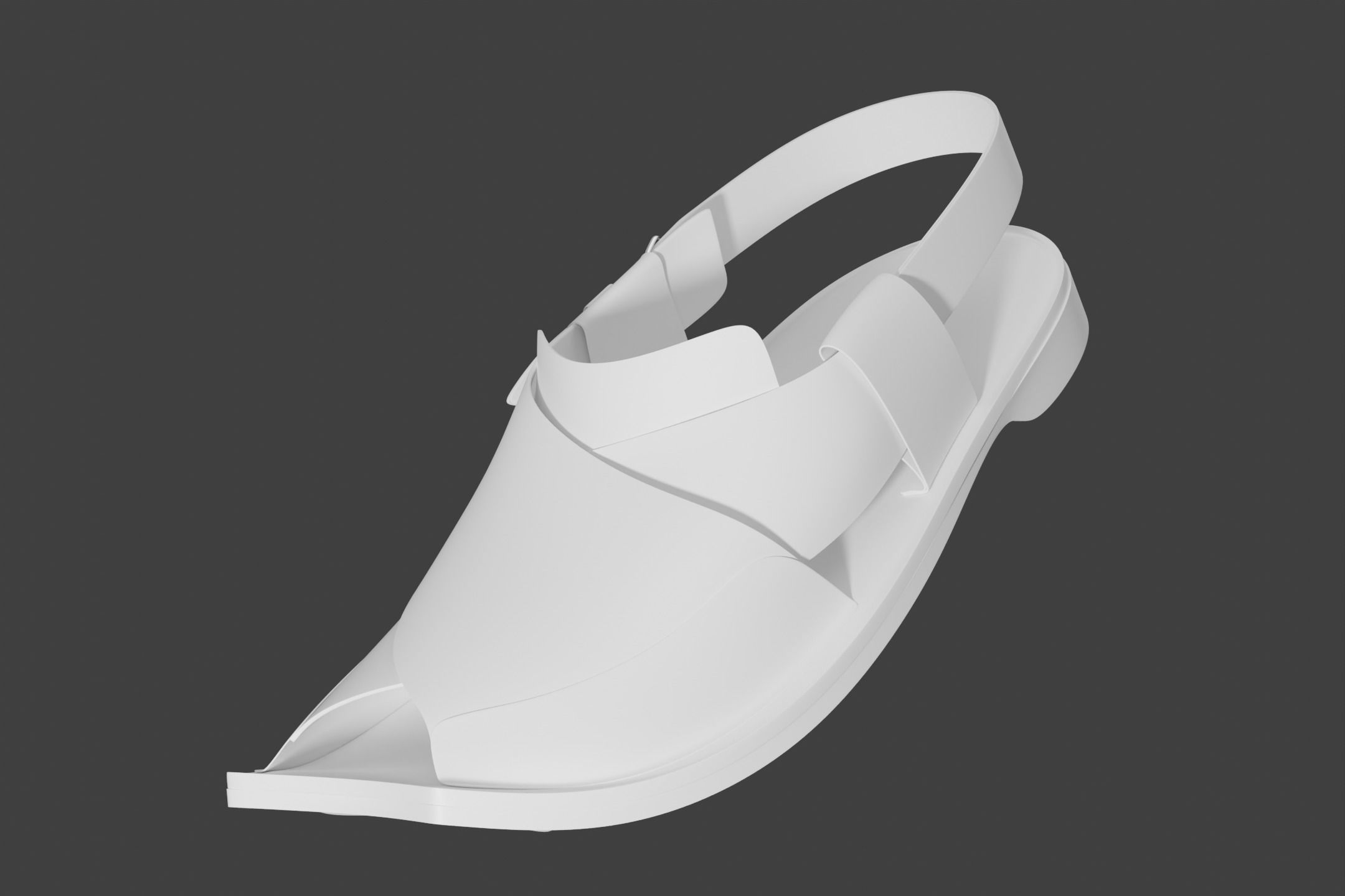 Peshawari Chappal Shoe Sandal 3D Game Asset Low-poly 3D model_9