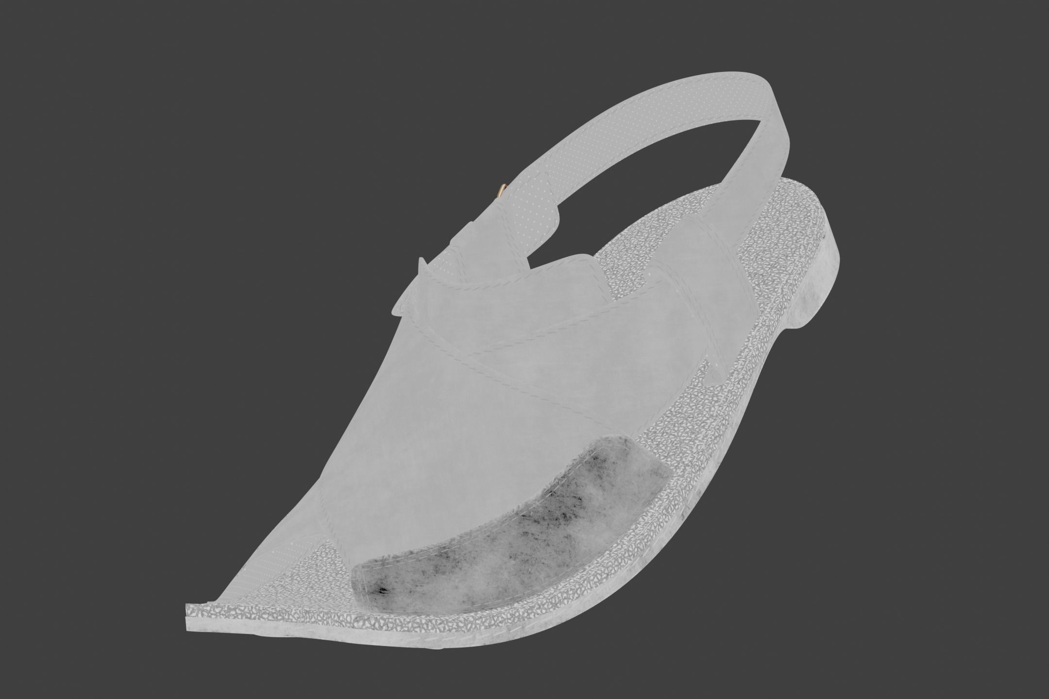 Peshawari Chappal Shoe Sandal 3D Game Asset Low-poly 3D model_8