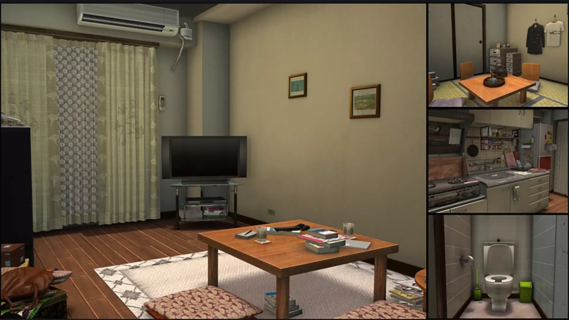 Japanese houses Unity Ready Low-poly 3D model_0