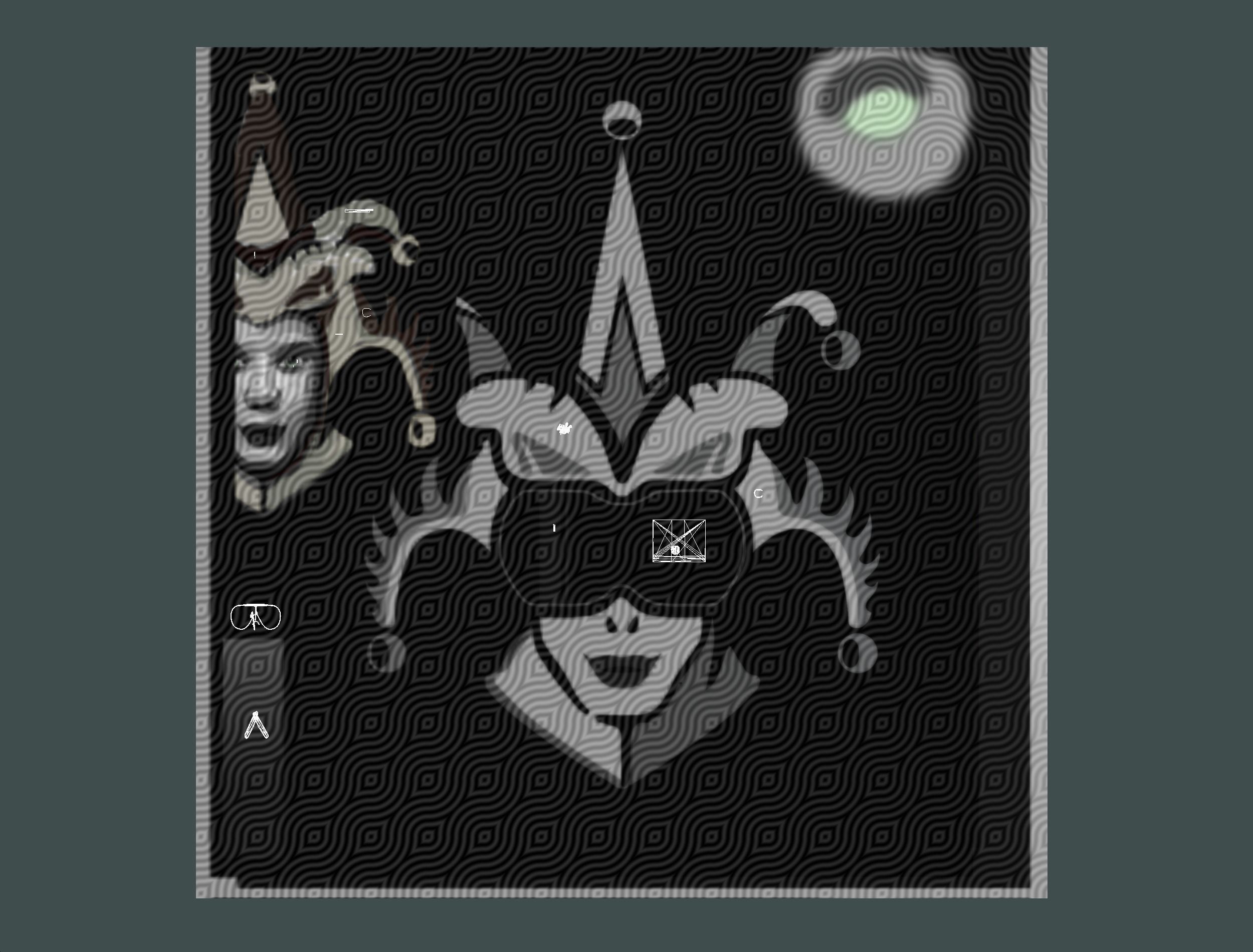 Stylized 3D Joker Clown Mask Jester Low-poly 3D model_30