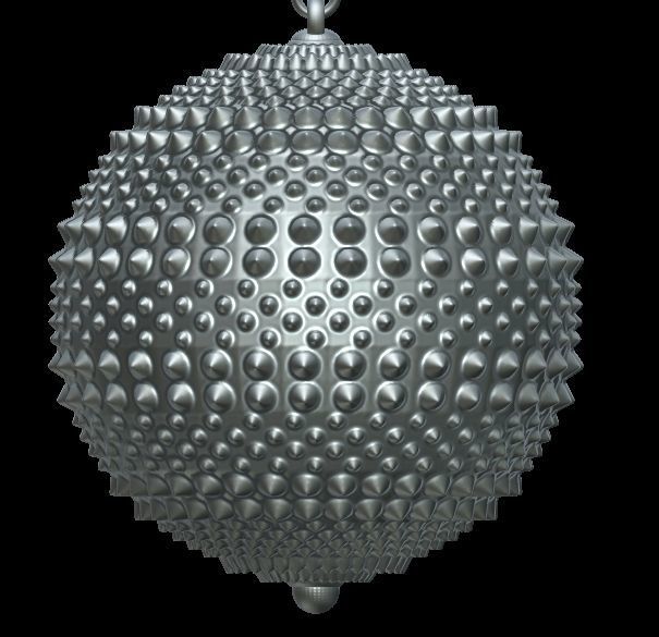 Spikes Thread and Needle Earrings 3D print model_7