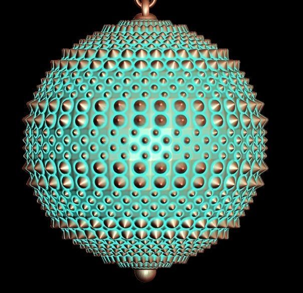 Spikes Thread and Needle Earrings 3D print model_8