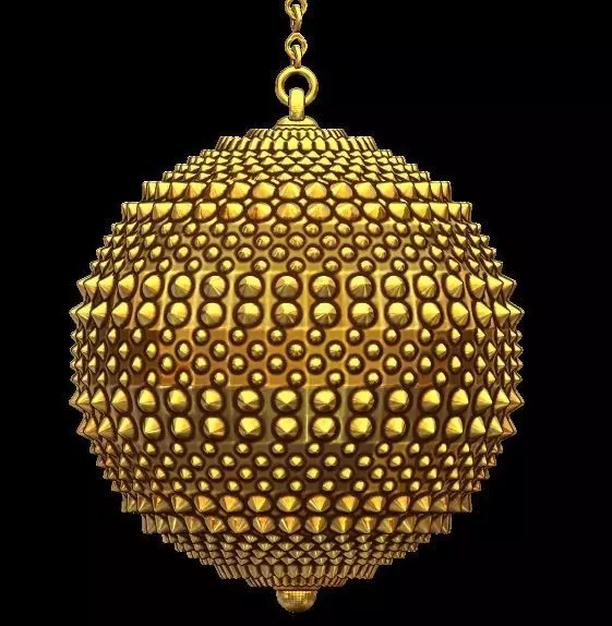 Spikes Thread and Needle Earrings 3D print model_0