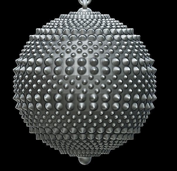 Spikes Thread and Needle Earrings 3D print model_9