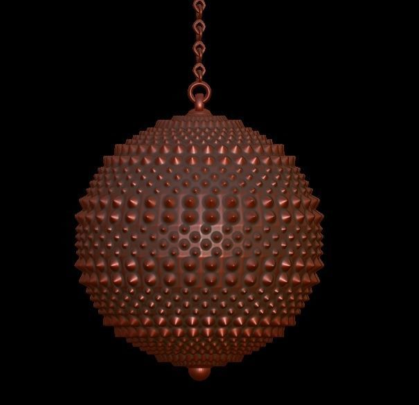 Spikes Thread and Needle Earrings 3D print model_12