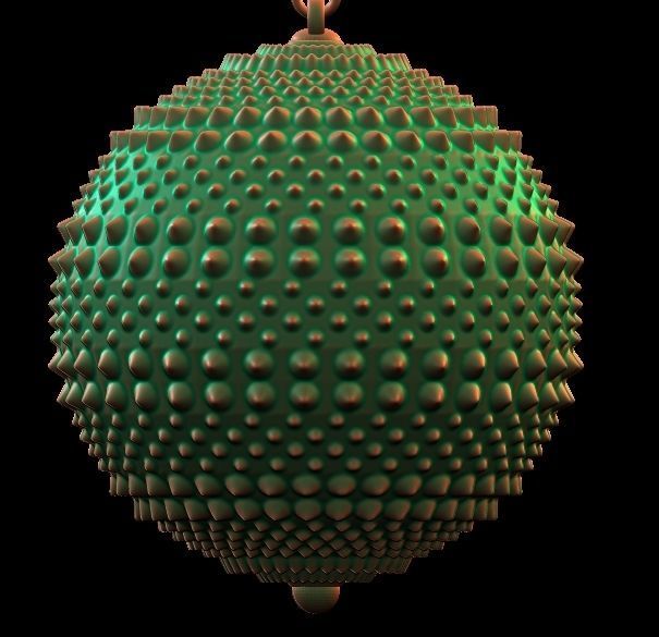 Spikes Thread and Needle Earrings 3D print model_6