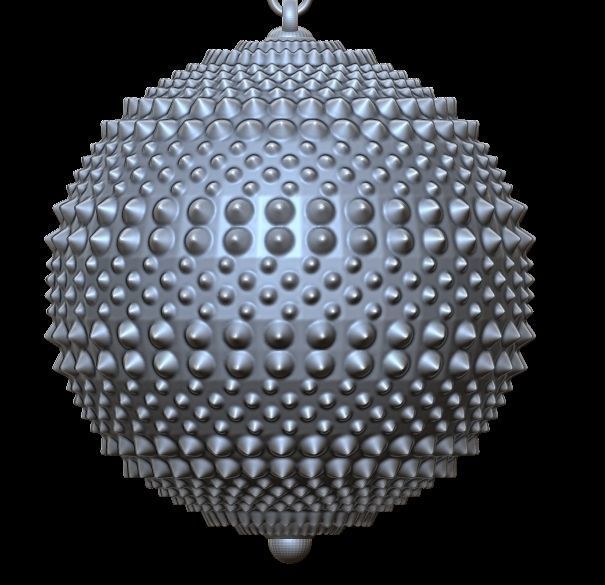 Spikes Thread and Needle Earrings 3D print model_5