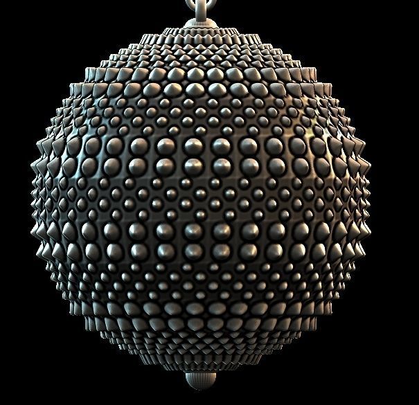 Spikes Thread and Needle Earrings 3D print model_2