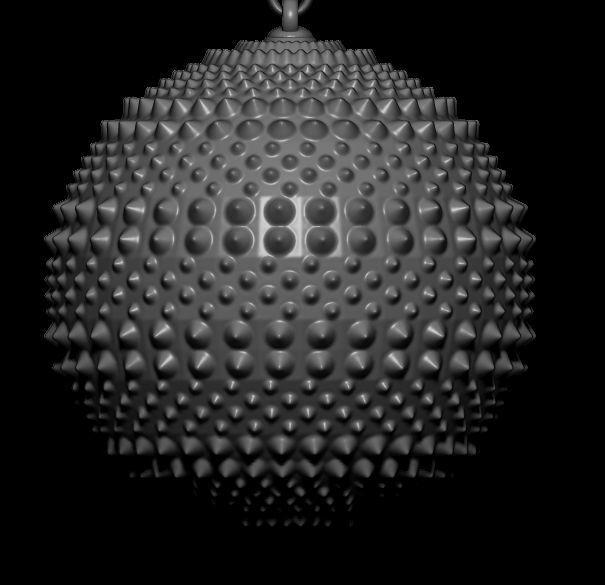 Spikes Thread and Needle Earrings 3D print model_11