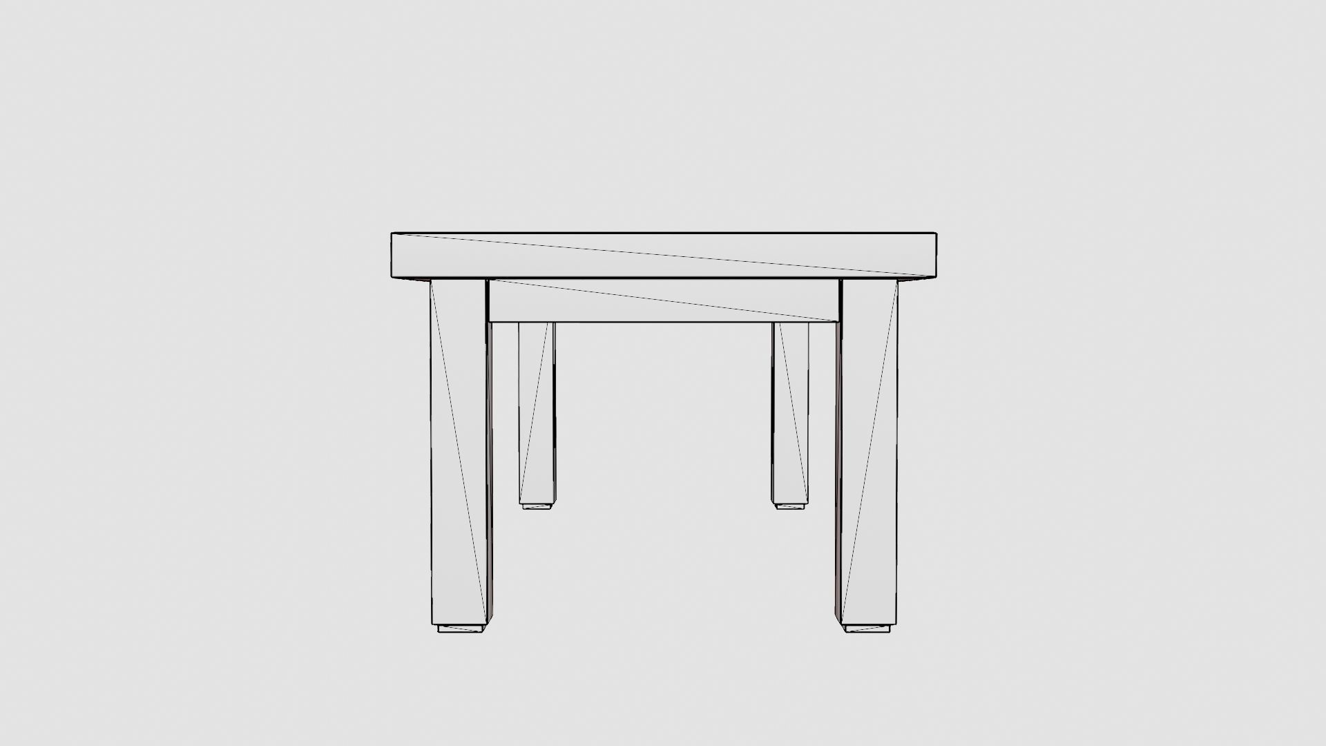 Vintage coffee table charcoal Low-poly 3D model_8