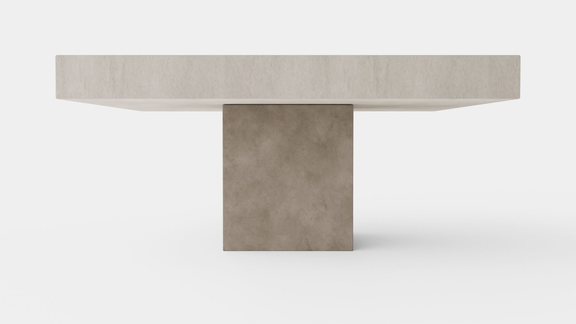 Campos coffee table grey square Low-poly 3D model_2