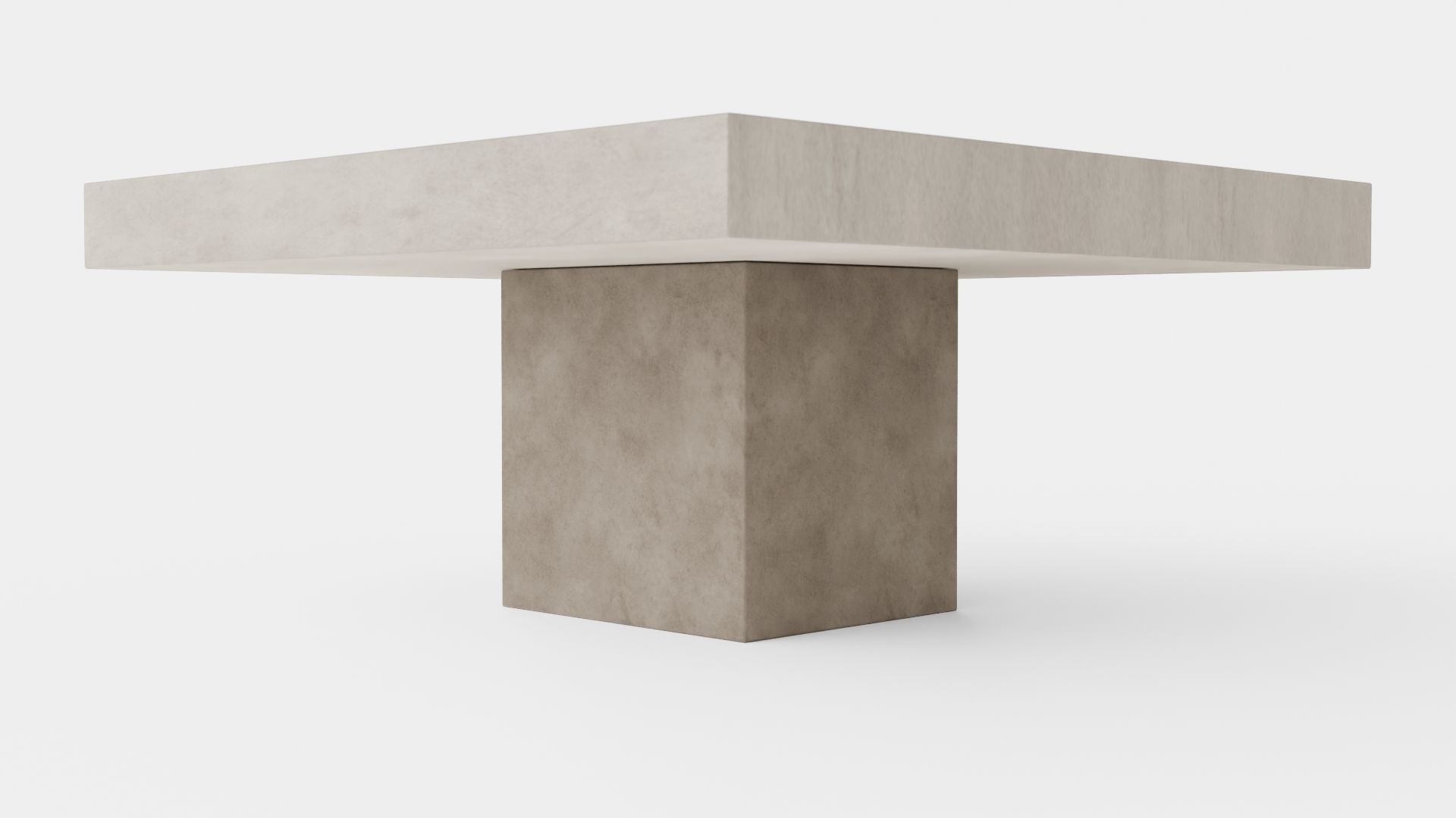 Campos coffee table grey square Low-poly 3D model_3