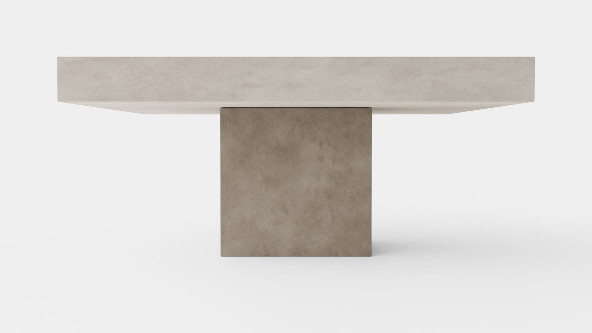 Campos coffee table grey square Low-poly 3D model_1