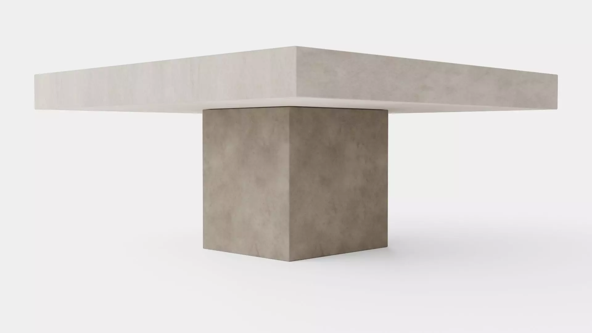 Campos coffee table grey square Low-poly 3D model_0