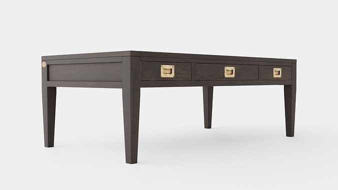 Belknap coffee table wenge Low-poly 3D model