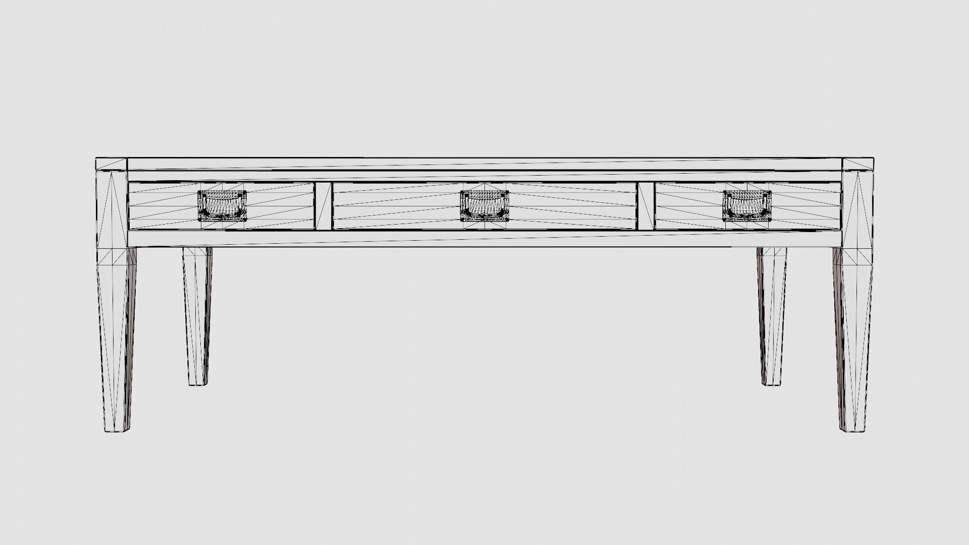 Belknap coffee table wenge Low-poly 3D model_6