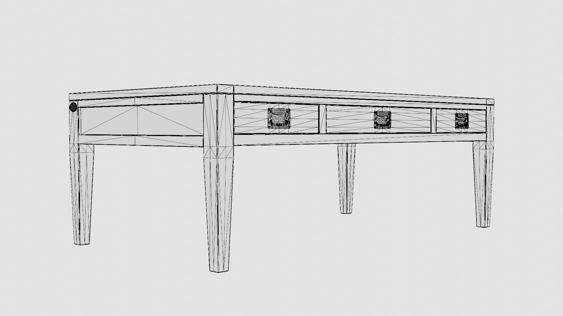 Belknap coffee table wenge Low-poly 3D model_7