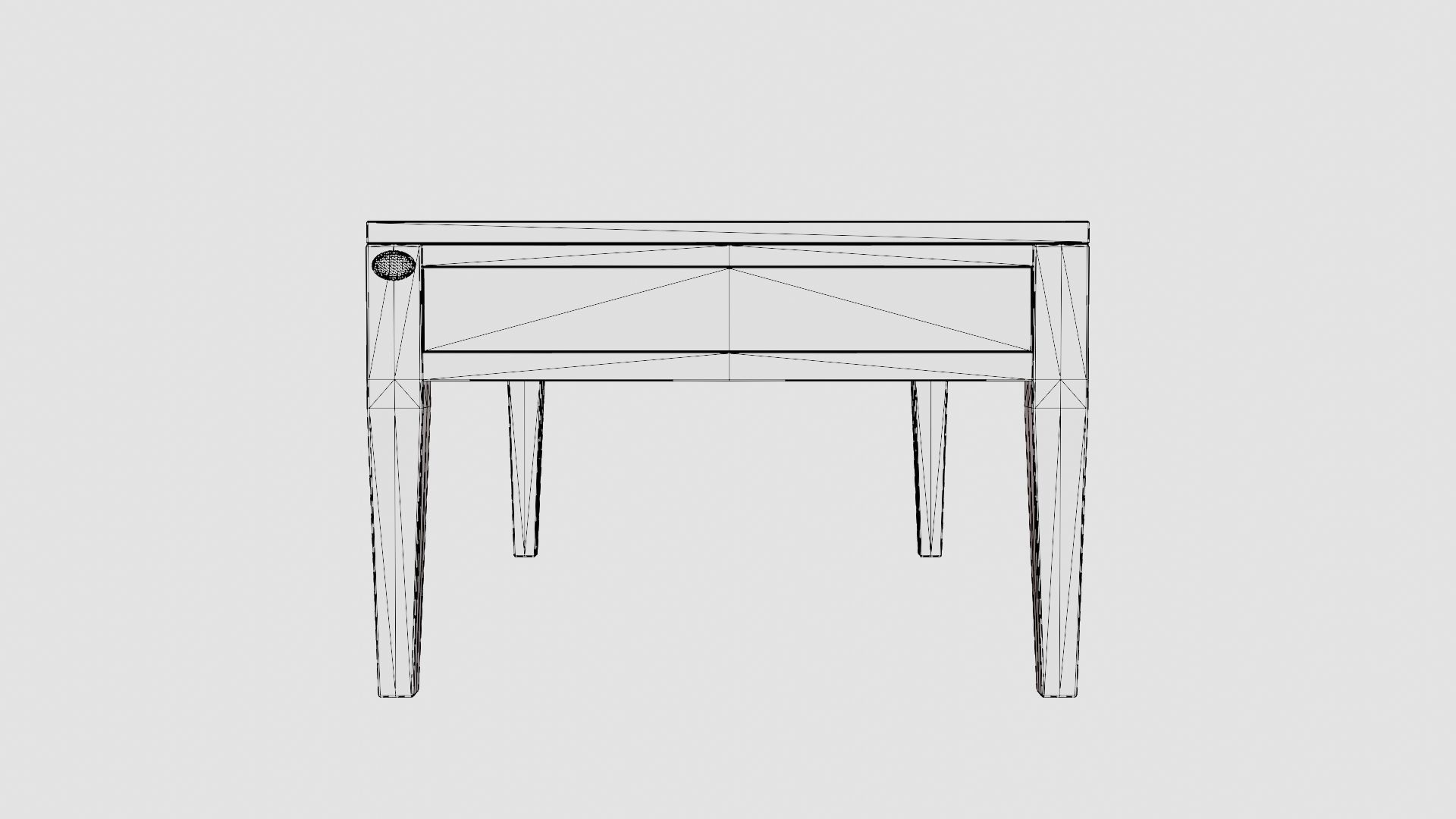 Belknap coffee table wenge Low-poly 3D model_8