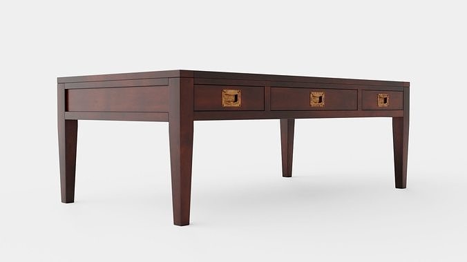 Belknap coffee table English Low-poly 3D model