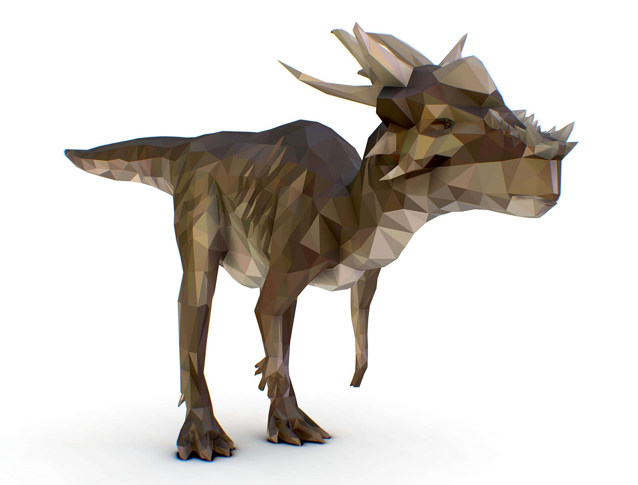 Dinosaur Stygi Lowpoly Art Style Animal Low-poly 3D model_9