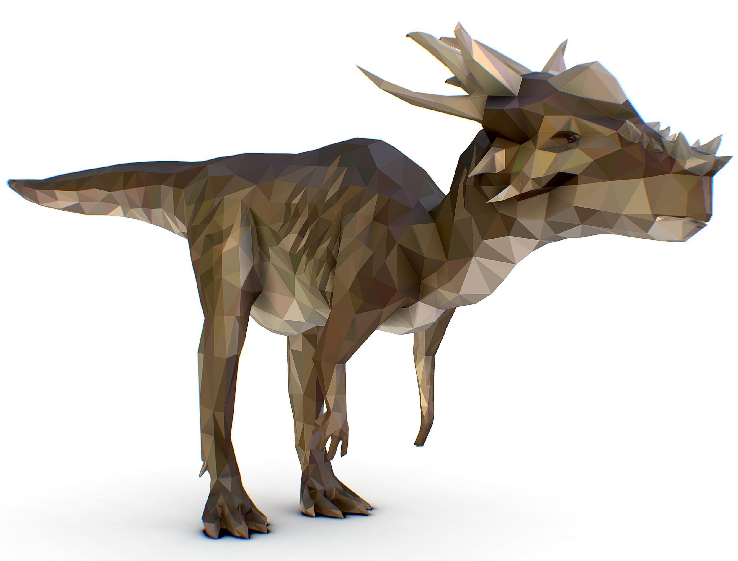 Dinosaur Stygi Lowpoly Art Style Animal Low-poly 3D model_10