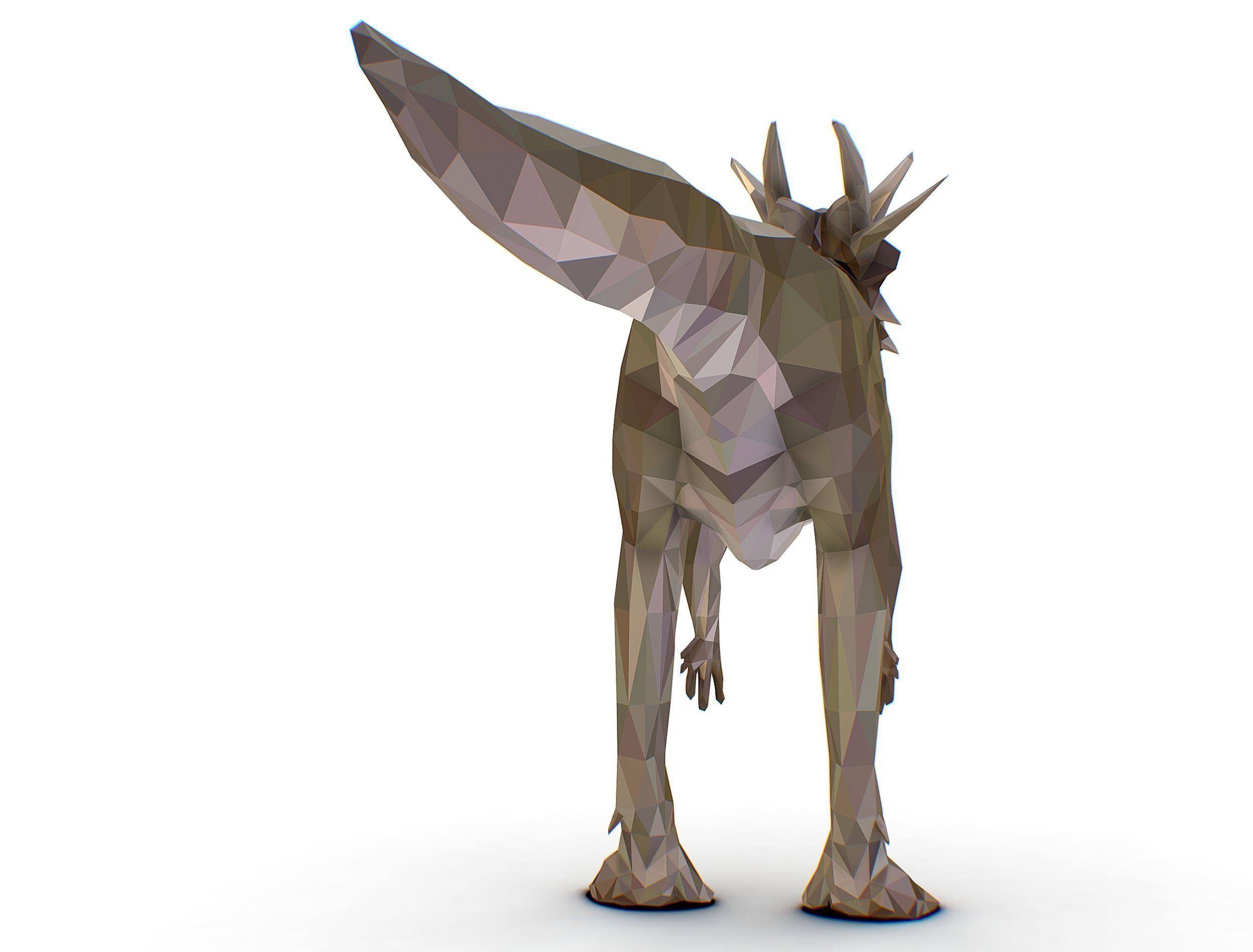 Dinosaur Stygi Lowpoly Art Style Animal Low-poly 3D model_18