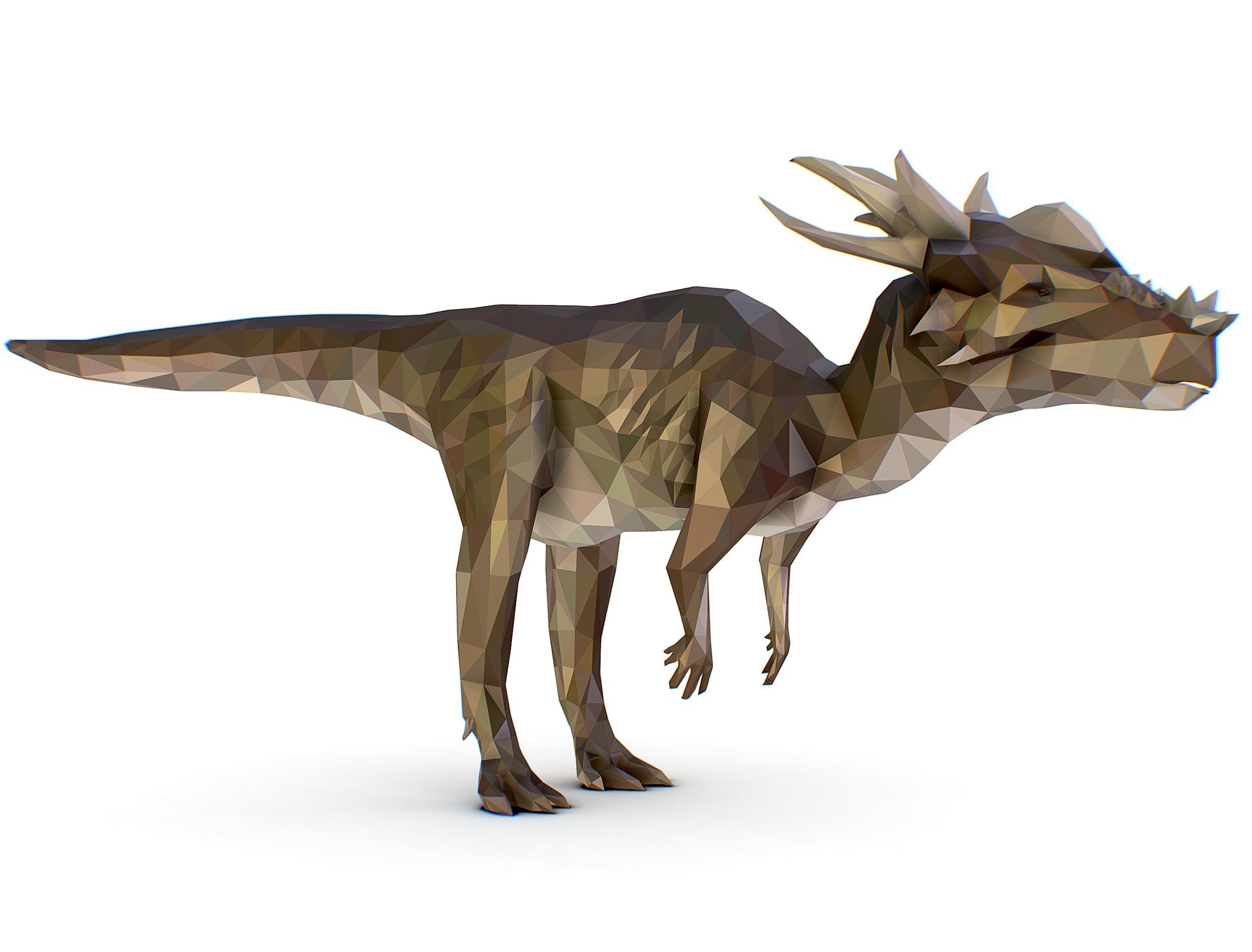 Dinosaur Stygi Lowpoly Art Style Animal Low-poly 3D model_11