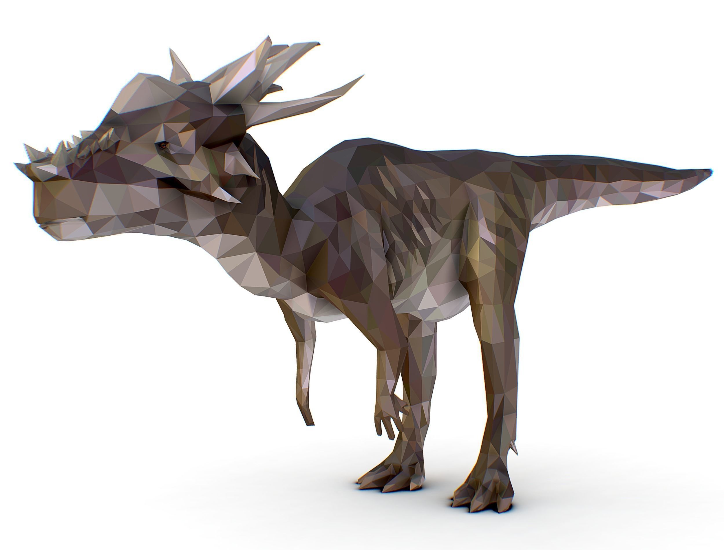 Dinosaur Stygi Lowpoly Art Style Animal Low-poly 3D model_1