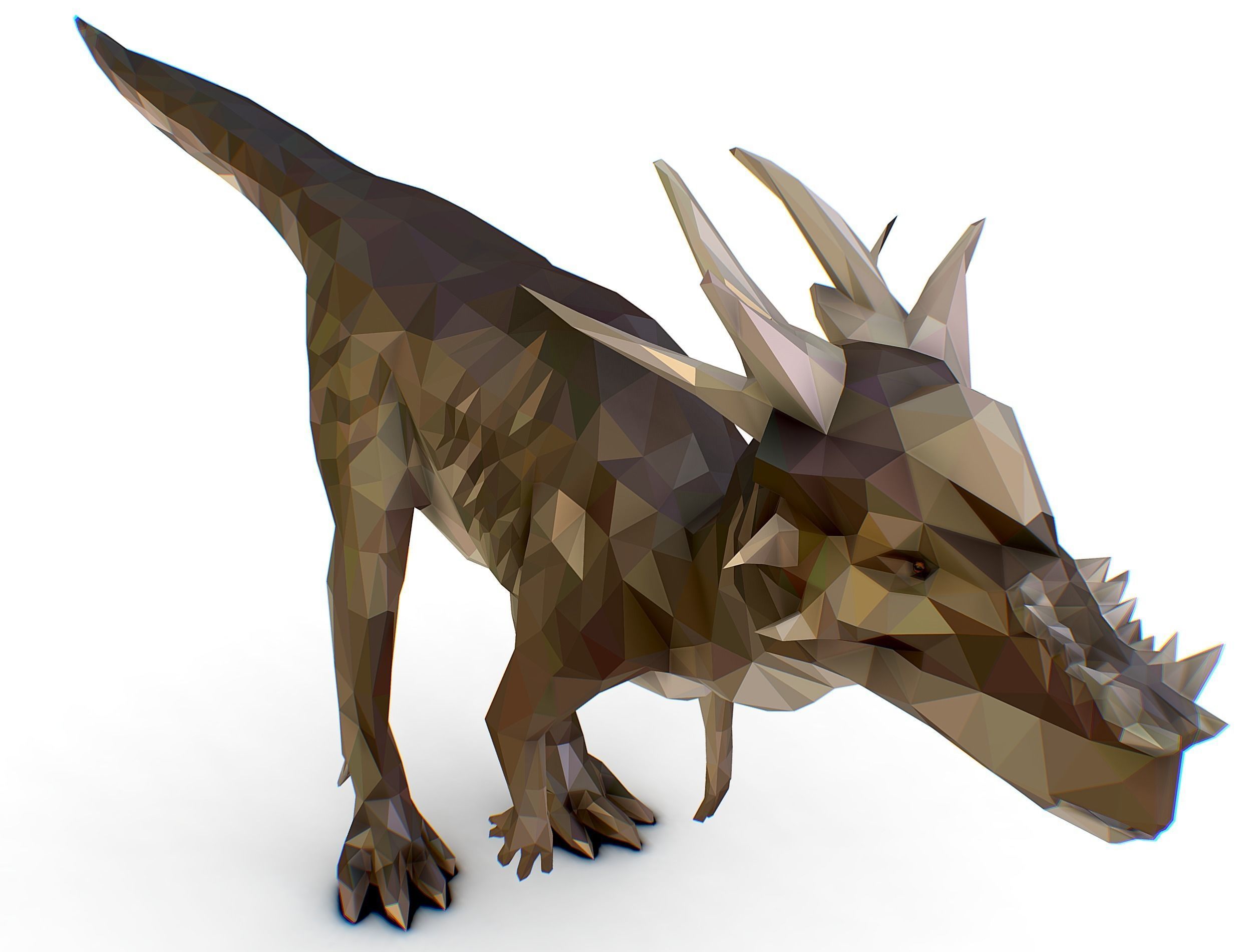 Dinosaur Stygi Lowpoly Art Style Animal Low-poly 3D model_30