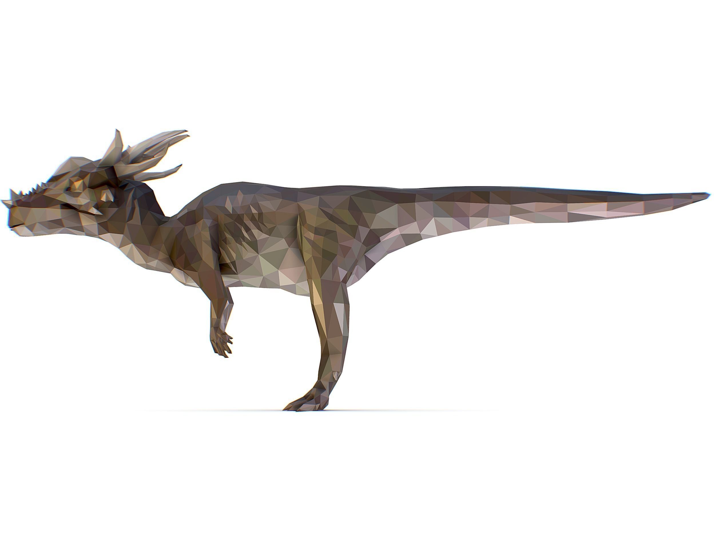 Dinosaur Stygi Lowpoly Art Style Animal Low-poly 3D model_25