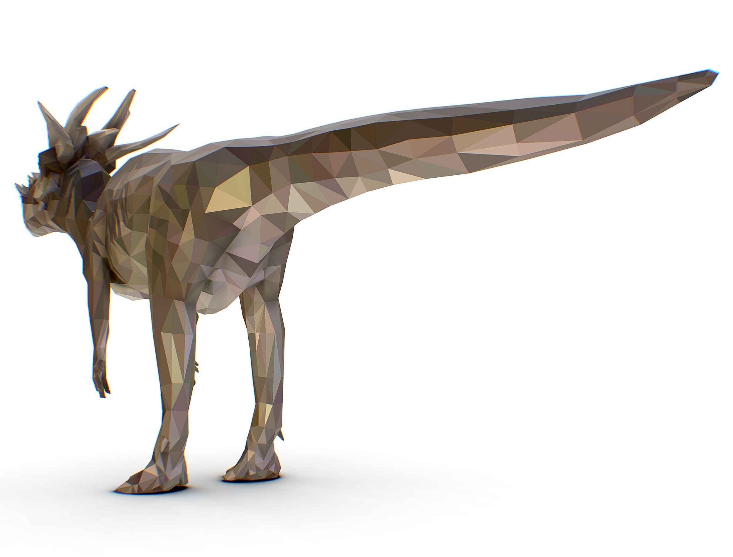 Dinosaur Stygi Lowpoly Art Style Animal Low-poly 3D model_21