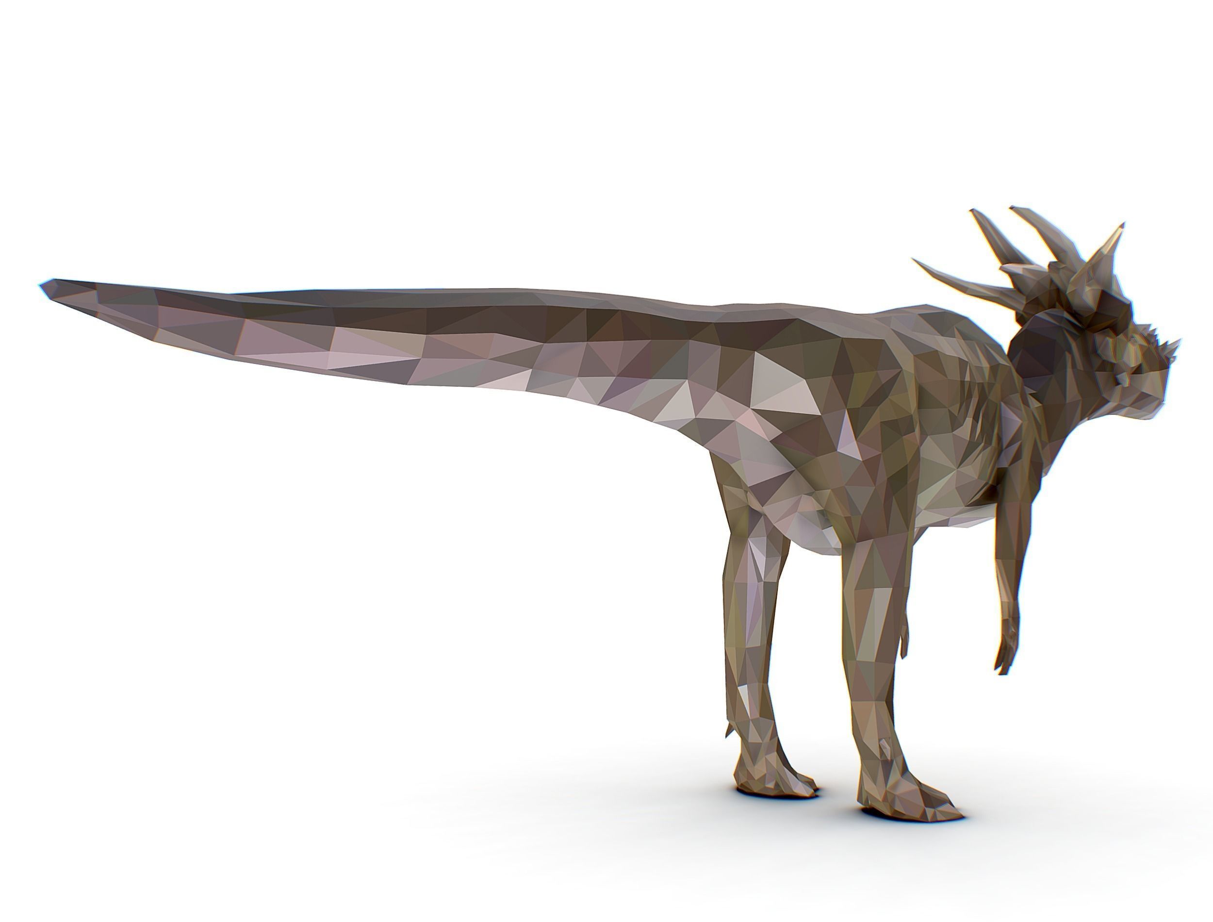 Dinosaur Stygi Lowpoly Art Style Animal Low-poly 3D model_16