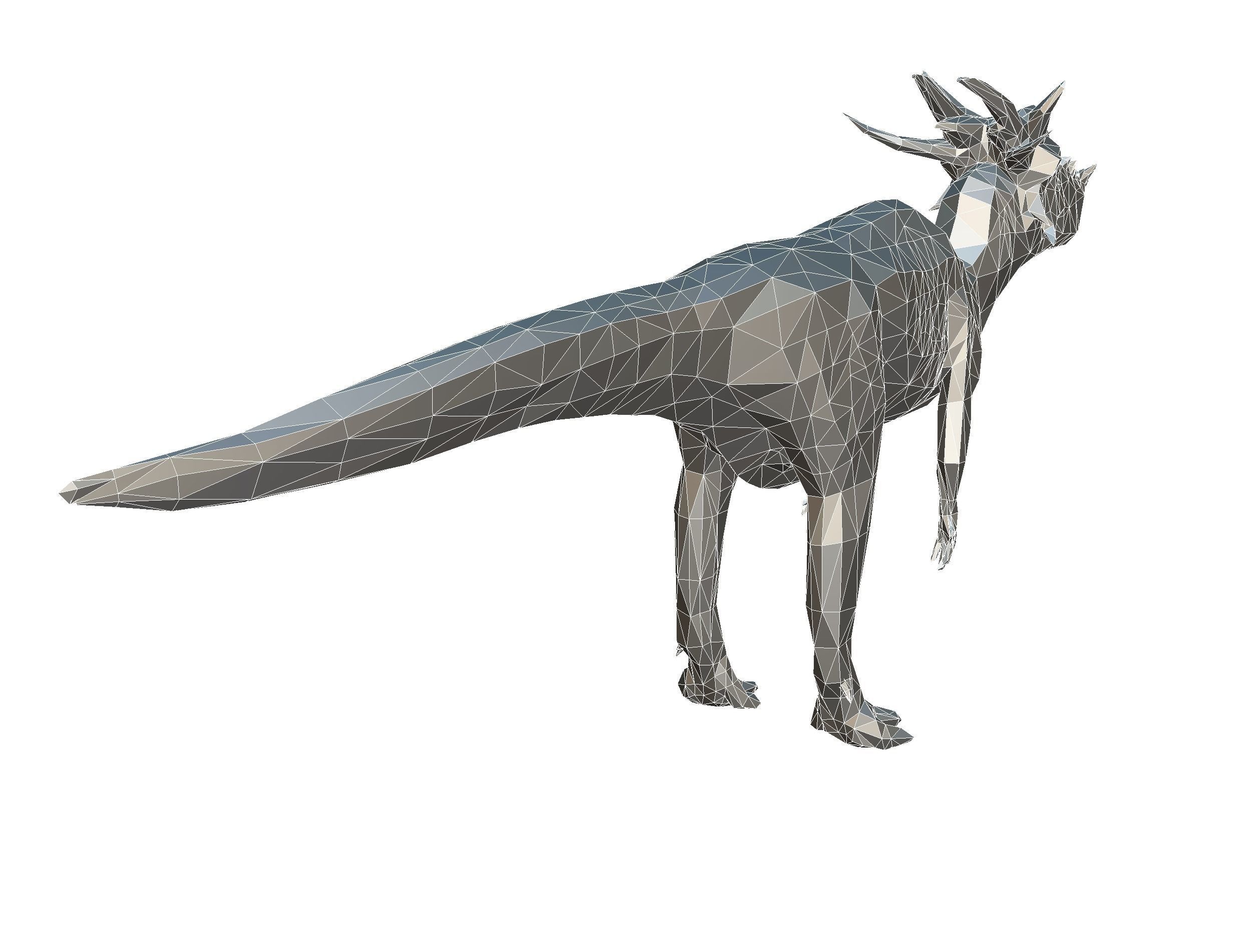 Dinosaur Stygi Lowpoly Art Style Animal Low-poly 3D model_36