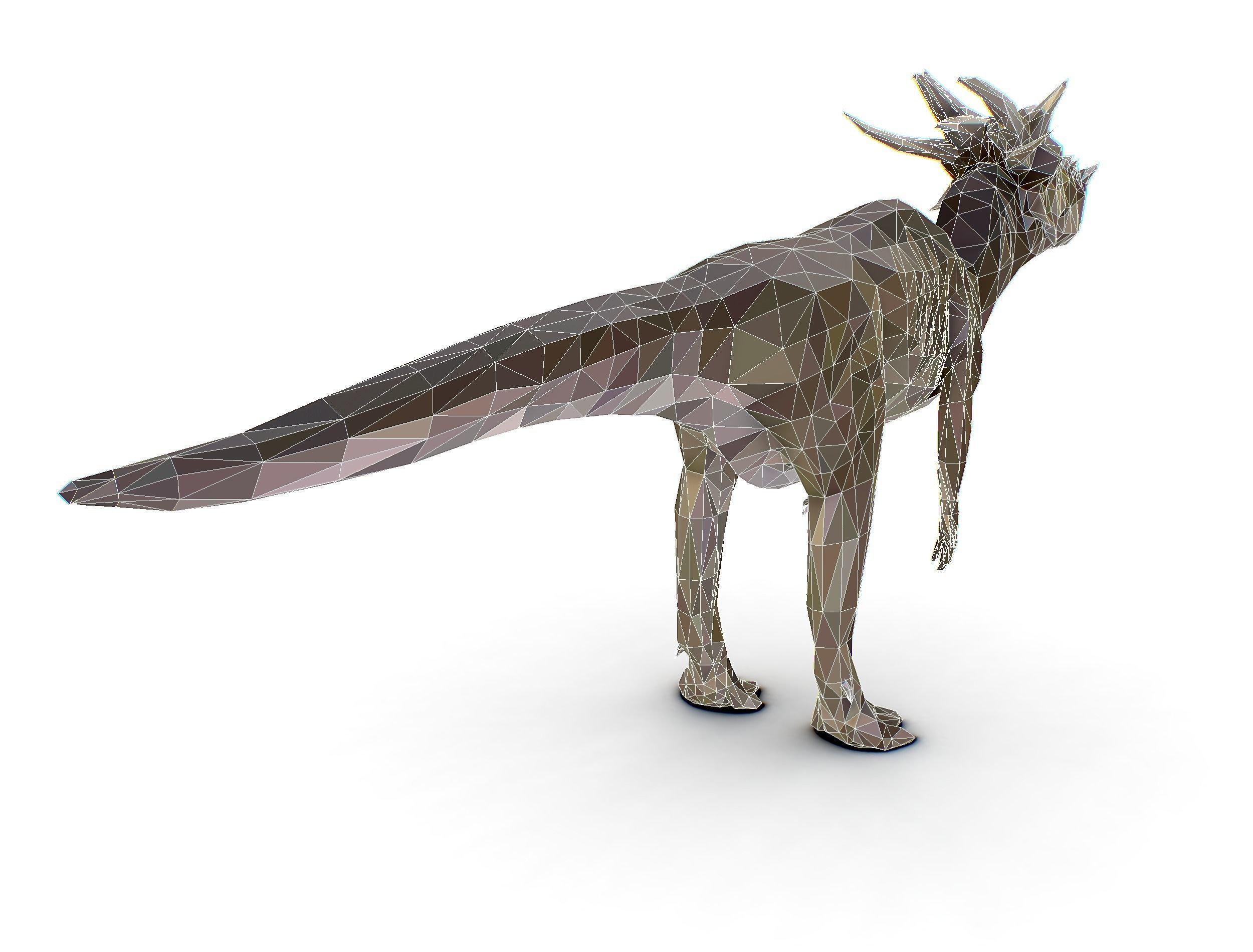 Dinosaur Stygi Lowpoly Art Style Animal Low-poly 3D model_35