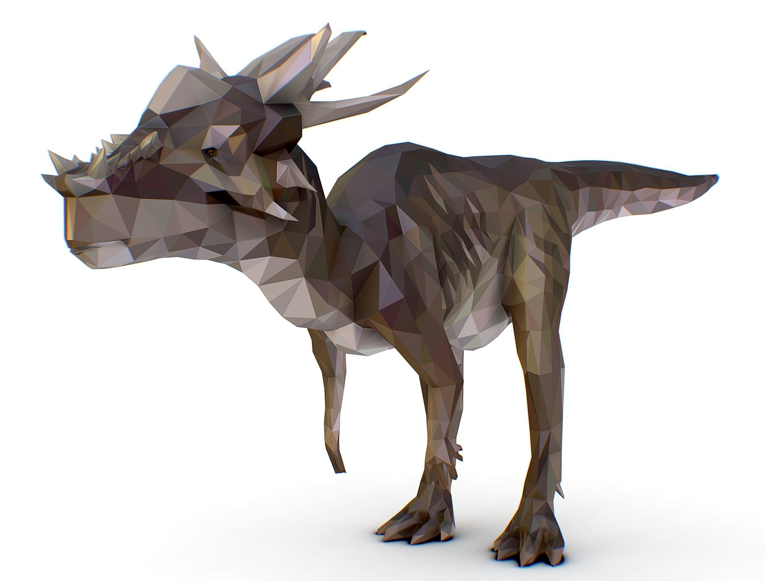 Dinosaur Stygi Lowpoly Art Style Animal Low-poly 3D model_2