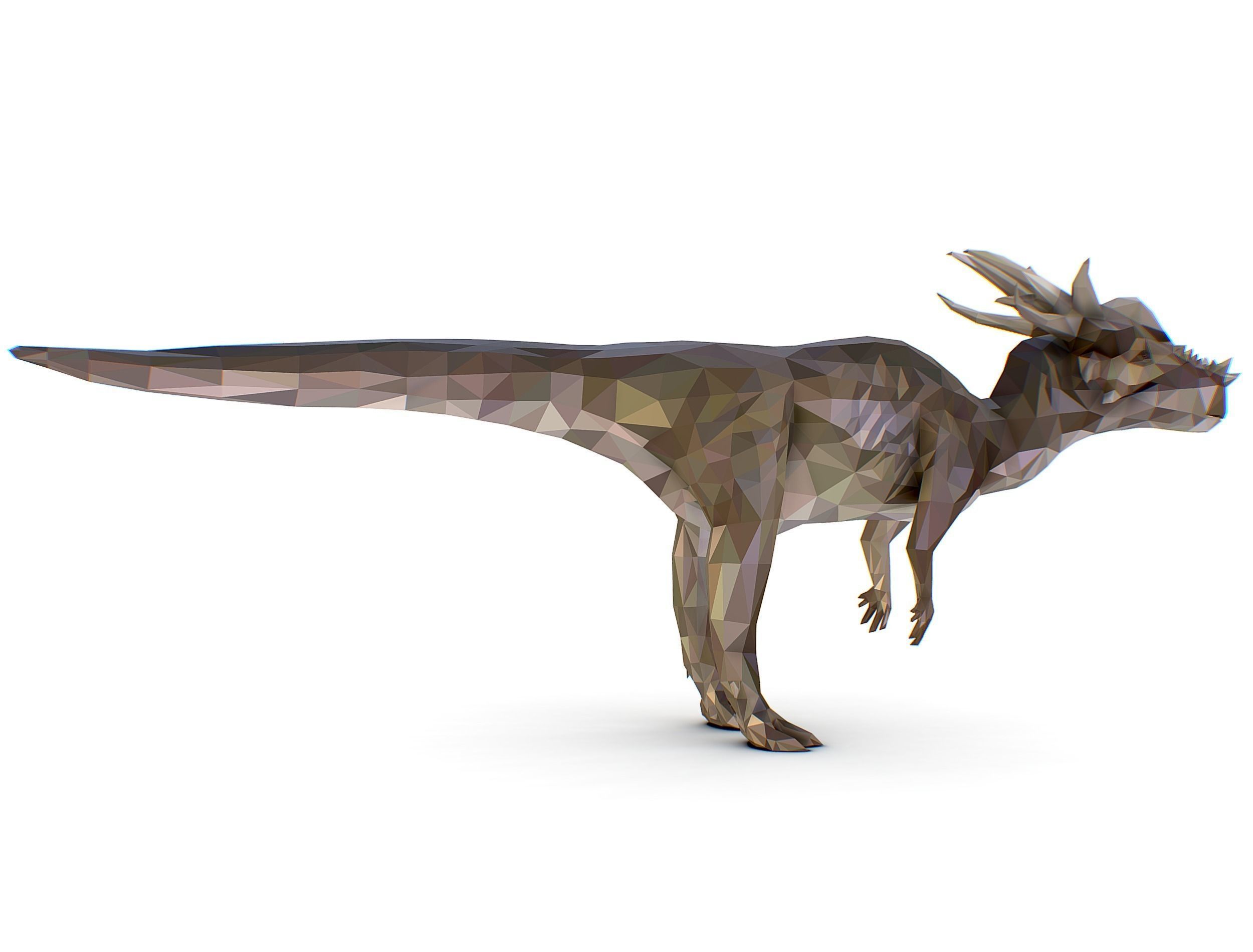 Dinosaur Stygi Lowpoly Art Style Animal Low-poly 3D model_14