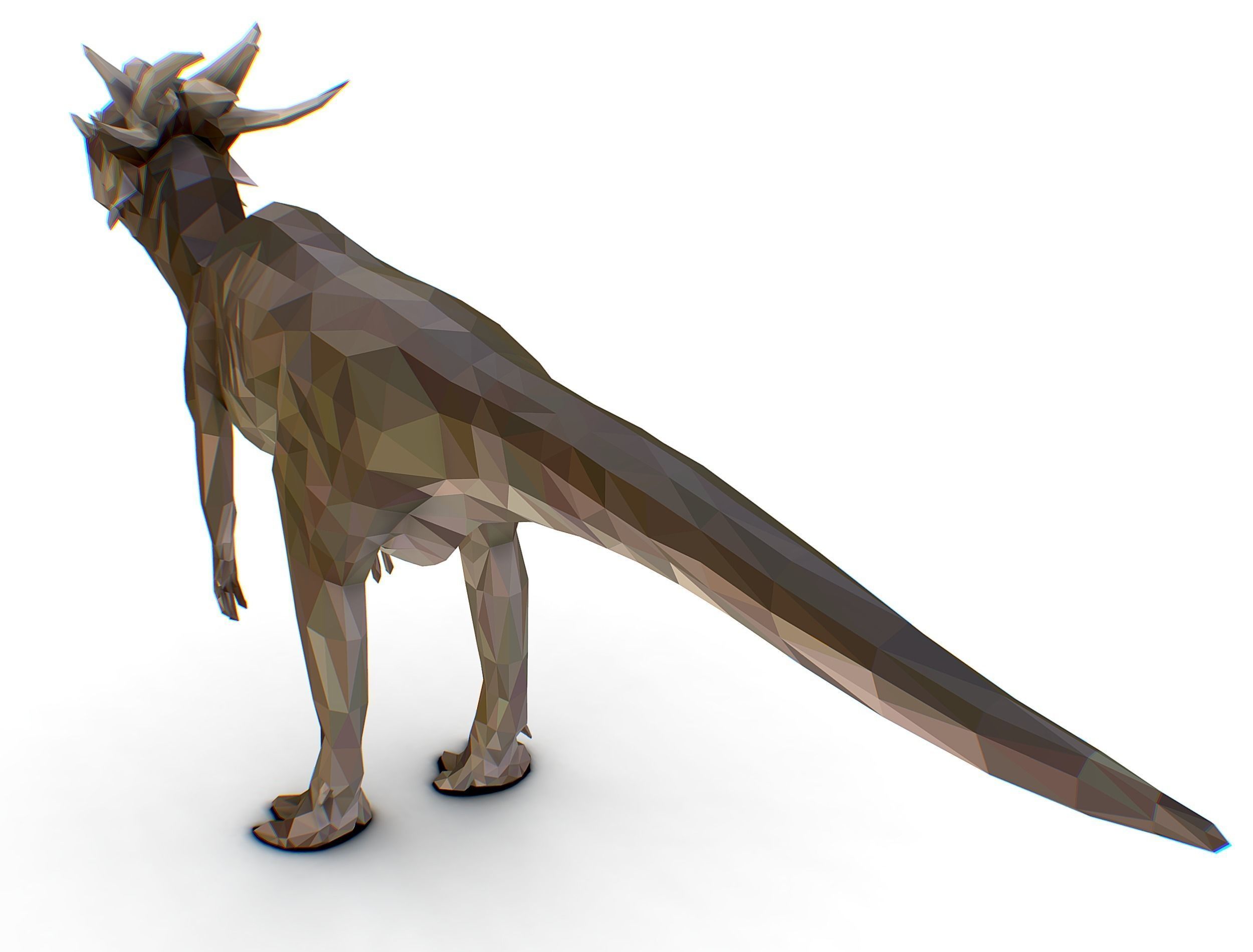 Dinosaur Stygi Lowpoly Art Style Animal Low-poly 3D model_32