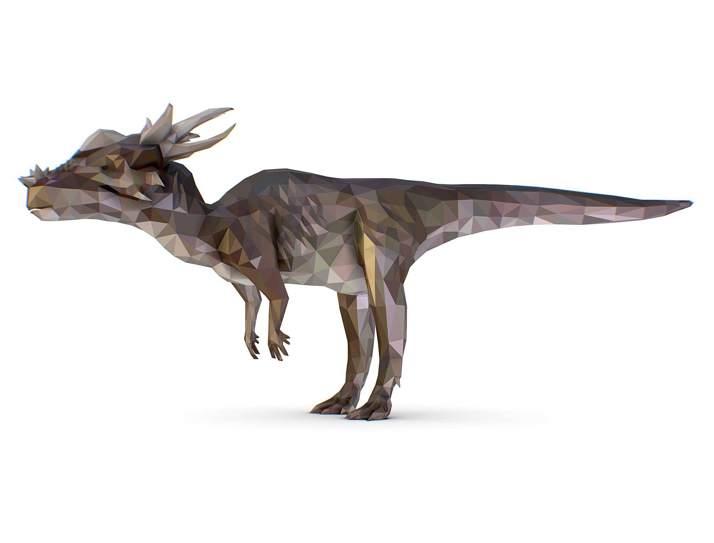 Dinosaur Stygi Lowpoly Art Style Animal Low-poly 3D model_24