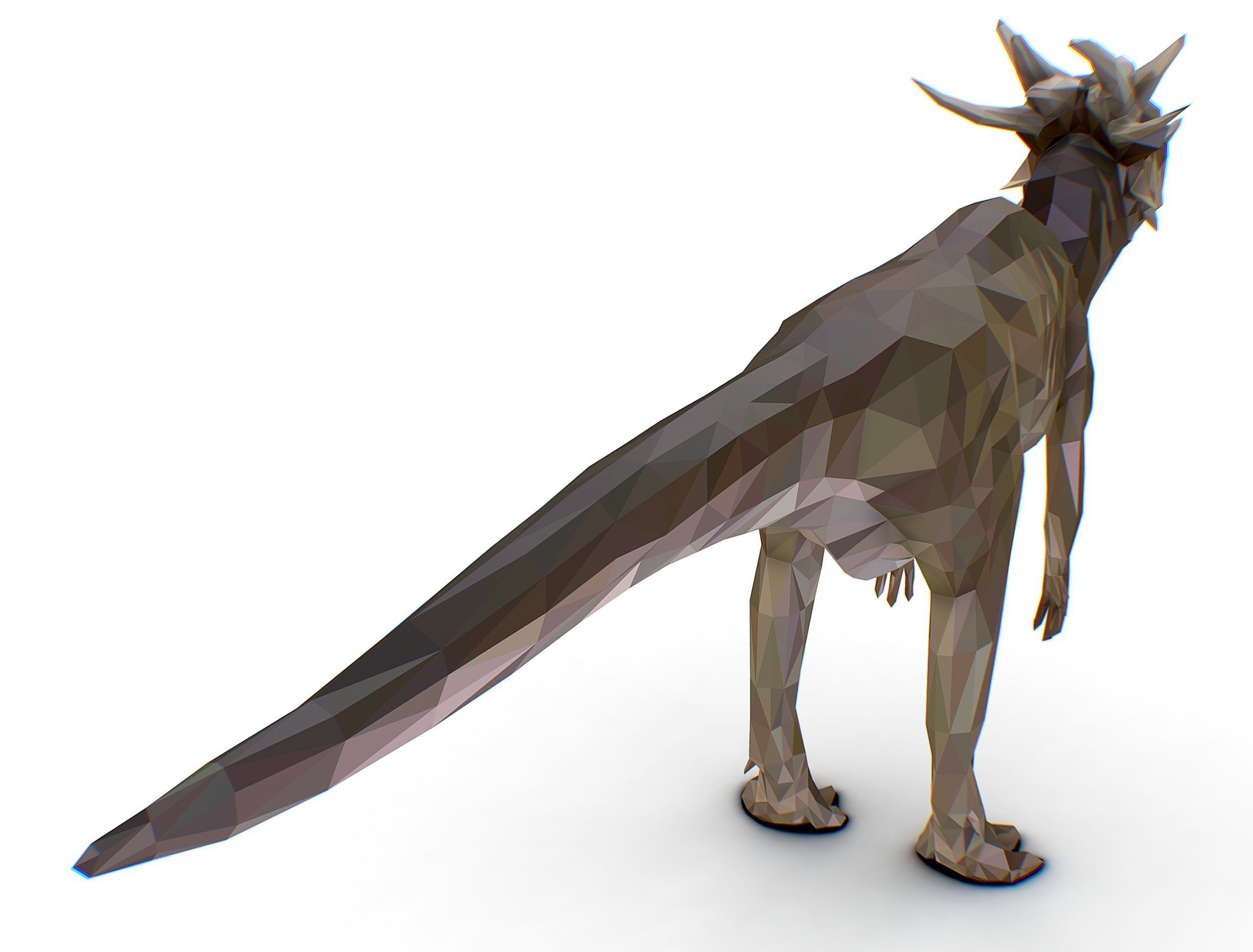 Dinosaur Stygi Lowpoly Art Style Animal Low-poly 3D model_31