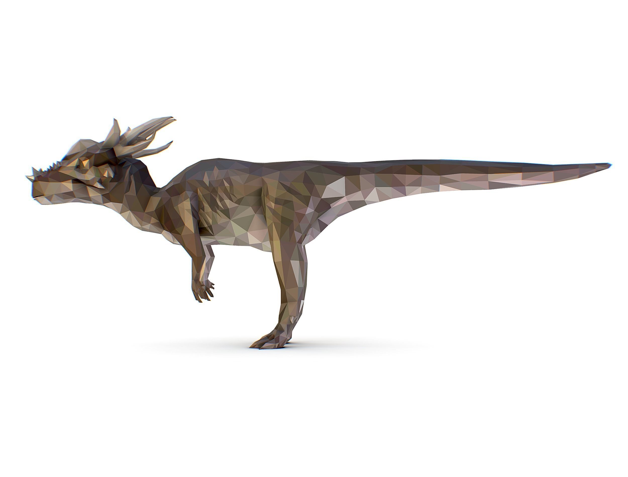 Dinosaur Stygi Lowpoly Art Style Animal Low-poly 3D model_23