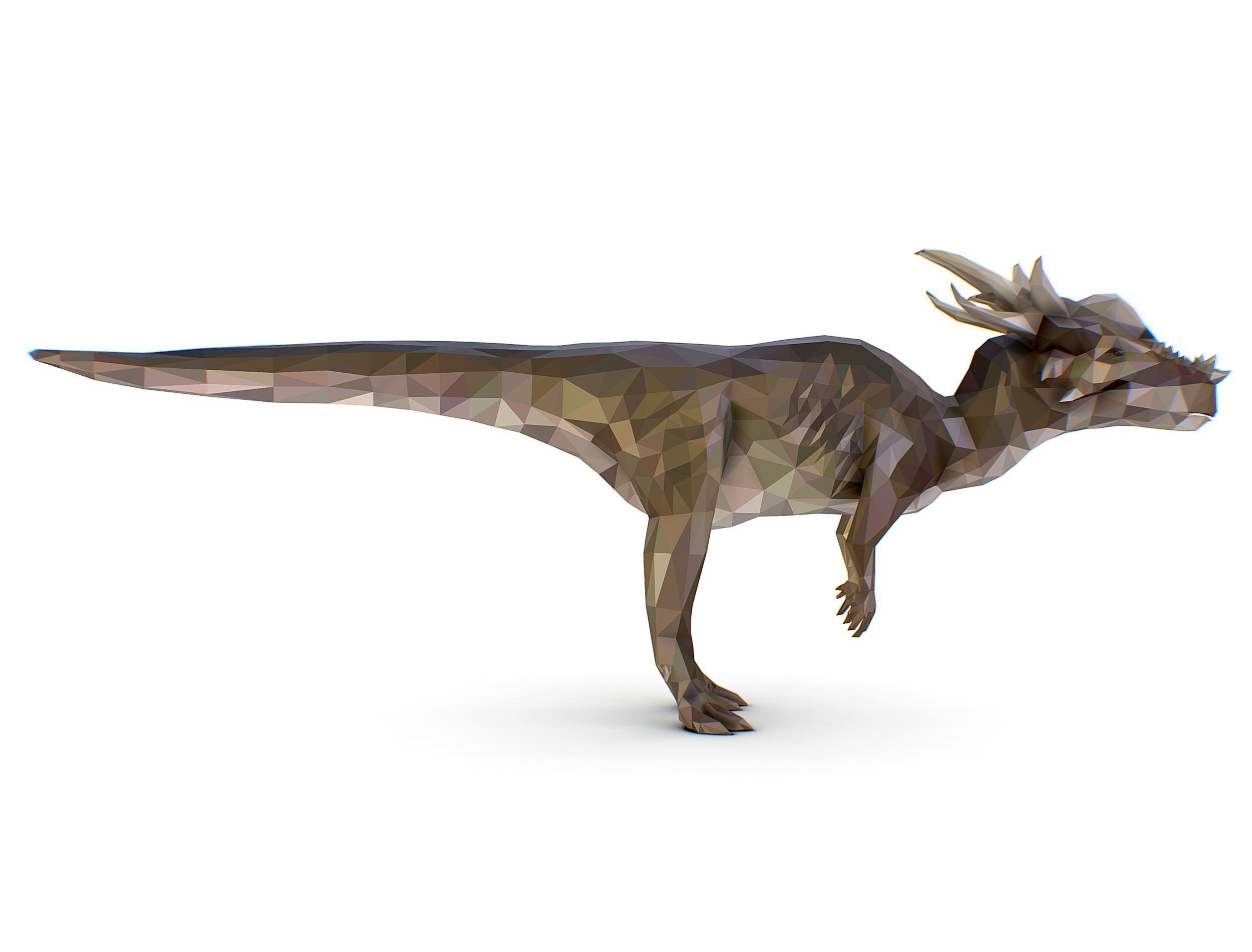 Dinosaur Stygi Lowpoly Art Style Animal Low-poly 3D model_13